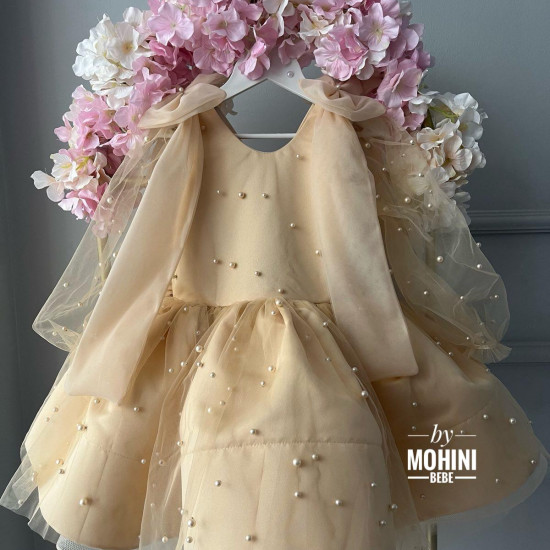 Rochie de petrecere fete - Rochie bej Splendid Beige