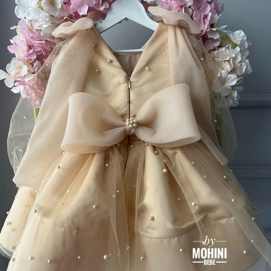 Rochie de petrecere fete - Rochie bej Splendid Beige