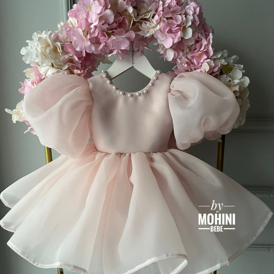 Rochie domnișoară de onoare fetiță - Rochie fete roz New Karina