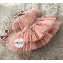 Rochie roz pudra fetita DALIA