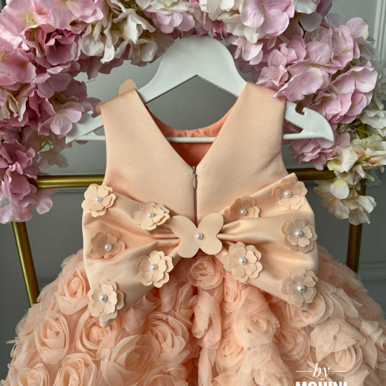Rochie fete eleganta cu flori 3d Little Flowers for a Princess