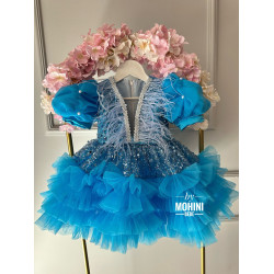 Rochie fete paiete - Rochie Blue Real Princess