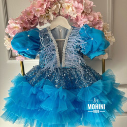 Rochie fete paiete - Rochie Blue Real Princess