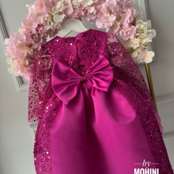 Rochie roz fucsia cu trena fete Helena Fucsia