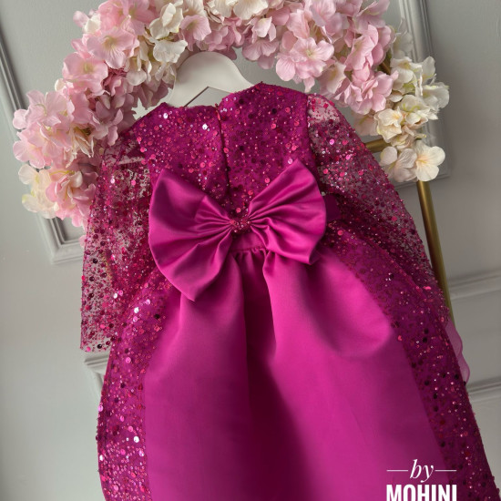 Rochie roz fucsia cu trena fete Helena Fucsia