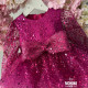 Rochie roz fucsia cu trena fete Helena Fucsia