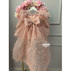 Rochie trena fete - Rochie roz prafuit Splendid Tail Dress