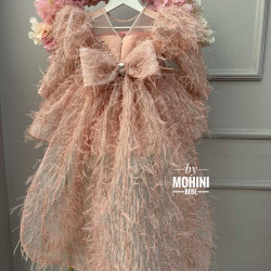 Rochie trena fete - Rochie roz prafuit Splendid Tail Dress