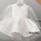 Rochie de botez fetiță cu tul și perle CERISE