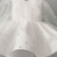 Rochie de botez fetiță cu tul și perle CERISE