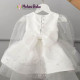 Rochie de botez fetiță cu tul și perle CERISE