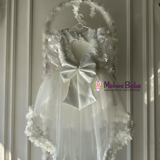 Rochie printesa Flowered White Heaven