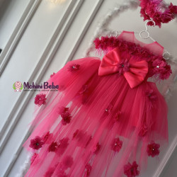 Rochie fete Haya Pink Neon