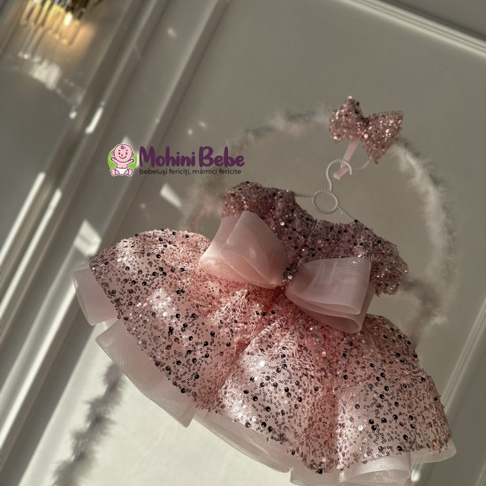 Rochie printesa Karina Pink Baby