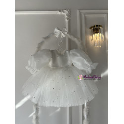 Rochie printesa White Tressa 