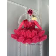 Rochie printesa Niara Pink Neon