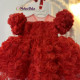 Rochie fete Red Flowers