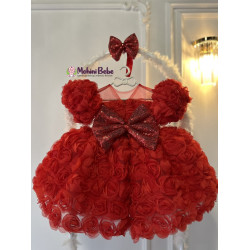 Rochie fete Red Flowers