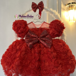 Rochie fete Red Flowers