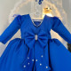 Rochie fete Ayva Blue Train Dress