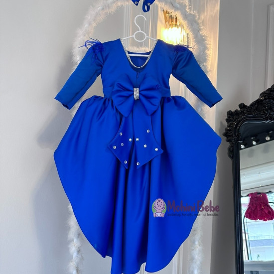 Rochie fete Ayva Blue Train Dress