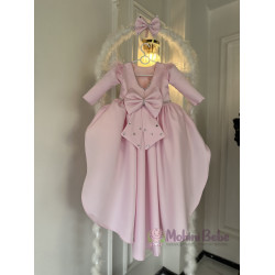 Rochie fete Ayva Pink Train Dress