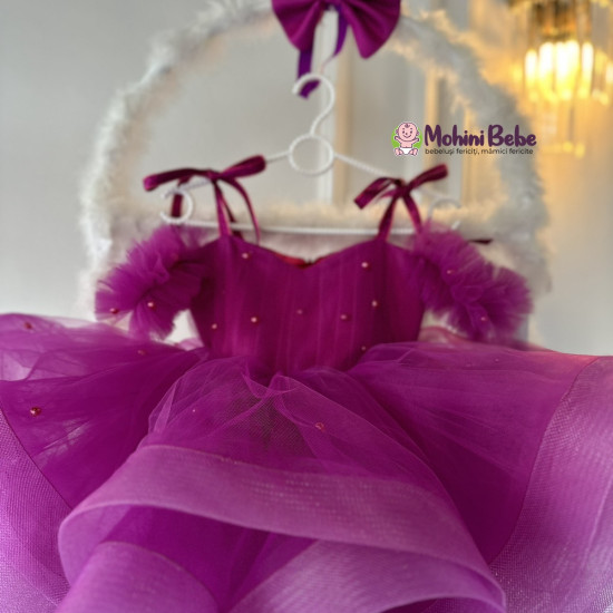 Rochie printesa Fucsia Pearl Cutie