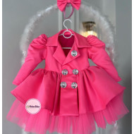 Rochie printesa Merryn Pink Neon