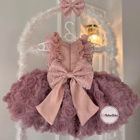 Rochie printesa Pink Lace Roses