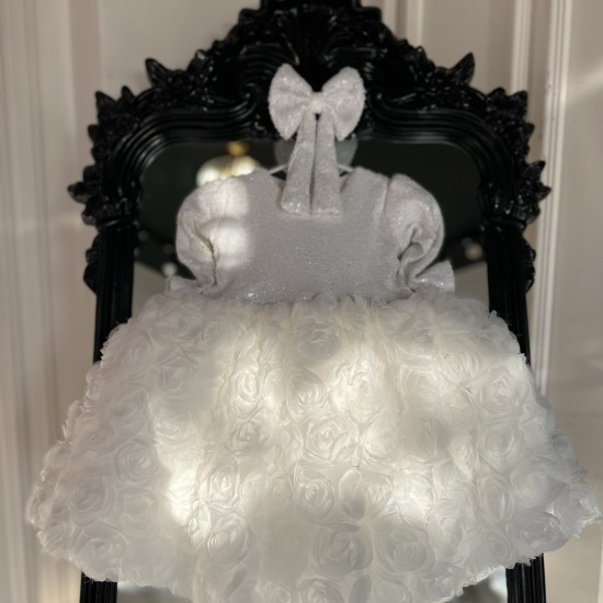 Rochie printesa White Roses
