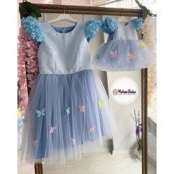 Set mama-fiica BLUE BUTTERFLY