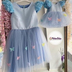 Set mama-fiica BLUE BUTTERFLY