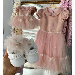 Set mama-fiica WHITE BUTTERFLY