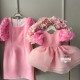 Rochii elegante roz mama-fiica New Sweet Pink Flowers