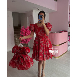 Rochii la comanda mama-fiica Red Primavera