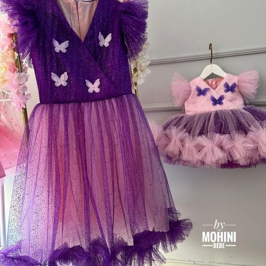 Set mama-fiica Purple Little Butterfly