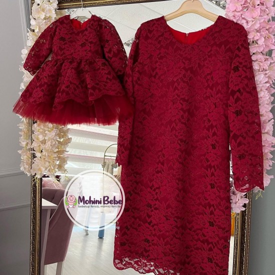 Set mama-fiica HARMONY BORDO
