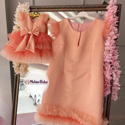 Set mama-fiica PEACH DRESS