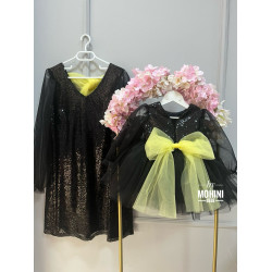 Set rochii mama-fiica la comanda Black Dress Set