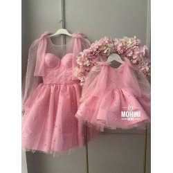 Set rochii roz mama-fiica la comanda New Pink Pearls