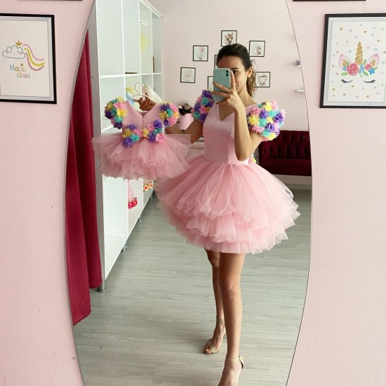 Set mama-fiica PINK FLOWERS