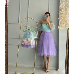 Set mama-fiica PURPLE TURQUOISE