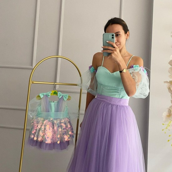 Set mama-fiica PURPLE TURQUOISE