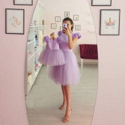 Set mama-fiica PURPLE PAMPON