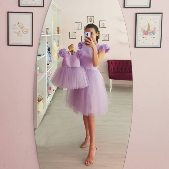Set mama-fiica PURPLE PAMPON