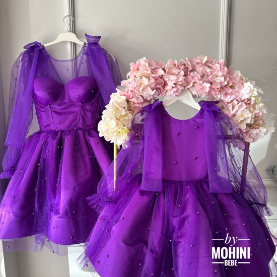 Set rochii mov mama fiica New Purple Pearls
