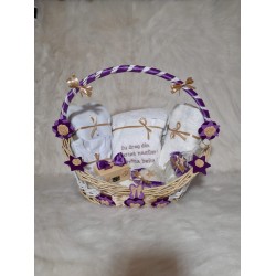 Trusou botez PURPLE BEIGE