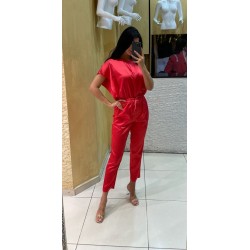 RED JUMPSUIT- Salopeta