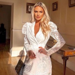 Rochie alba Tip Sacou 
