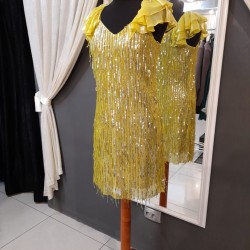 Rochie de ocazie YELLOW SPARKLES